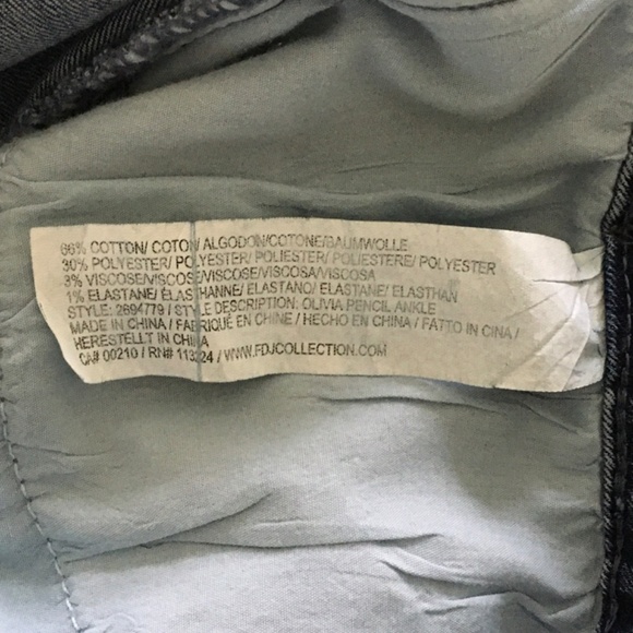 FDJ French Dressing Olivia Jeans 10 Blue Embroidered Pencil Ankle Denim Boho - Picture 10 of 13